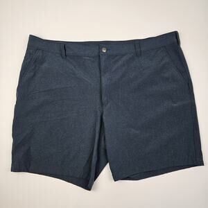 Duluth Trading Overachino Chino Shorts Mens 46 Tech Stretch Standard Fit 9" Blue